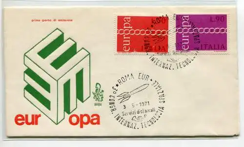 Italien FDC Venetia 1971 Europa reiste nach Italien