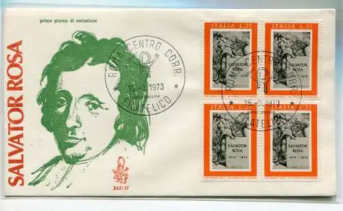 Italien FDC Venetia 1973 Salvator Rosa Viertel nicht gereist