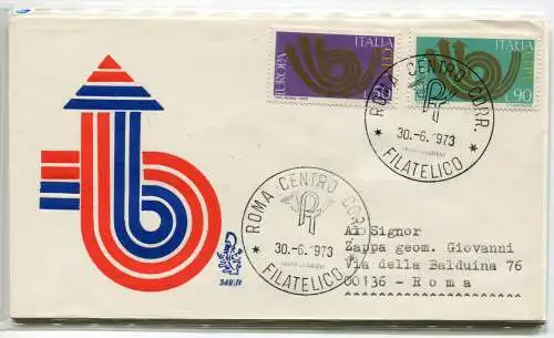 Italien FDC Venetia 1973 Europa reiste nach Italien