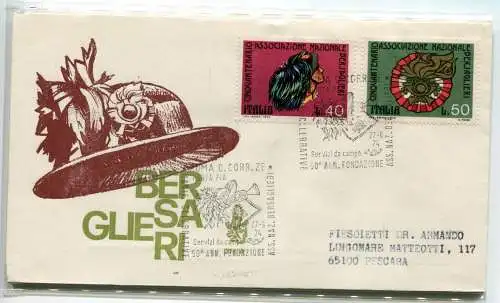 Italien FDC Venetia 1974 Bersaglieri reiste nach Italien