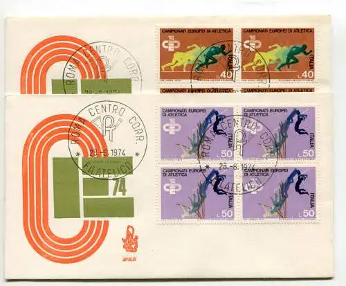 Italien FDC Venetia 1974 Atletica Viertel nicht gereist