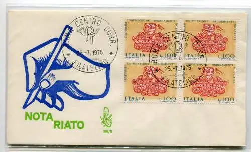 Italien FDC Venetia 1975 Notariat Viertel nicht gereist