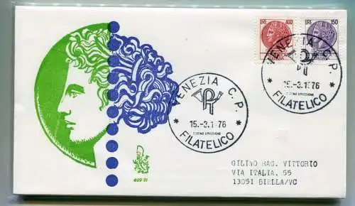 Italien FDC Venetia 1976 Syrakus 150 400 gereist Racc. für Italien