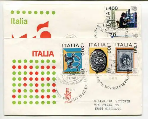 Italien FDC Venetia 1976 Italien '76 gereist Racc. für Italien