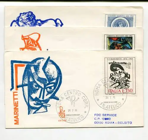 Italien FDC Venetia 1976 Kunst nach Italien gereist