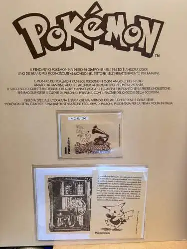 FOLDER ITALIA 2023 Nummerierte Lithographie Pokemon Italienische Post