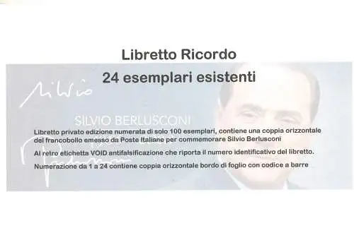 Libretto Calcio Silvio Berlusconi - Kat. Unified LC 3/24 - Nur 24 vorhanden