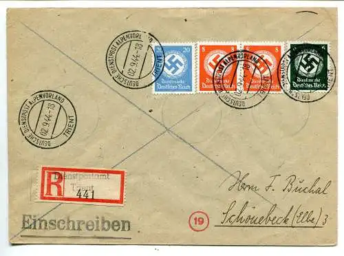 Alpenvorland - Racc. von Trient nach Schouebeck am 2.9.44