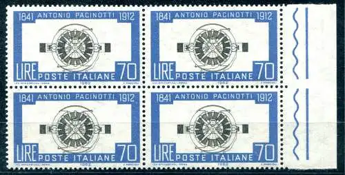 Pacinotti Lire 70 stark verschobene Drucksorte der Mitte