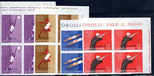 Olympische Spiele Rom P.A. 132/135 Quartina Saggio - MNH