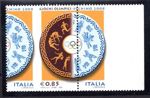 Olympische Spiele Peking Euro 0,85 Italien links - MNH