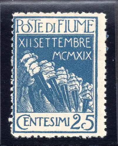 Fluss - Eingang Legionäre Cent. 25 hellblau Nr. 130a - MNH