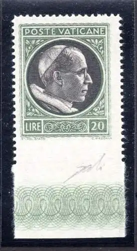 Medaillons 20 Lire Nr. 98da ungezähnt unten - MNH