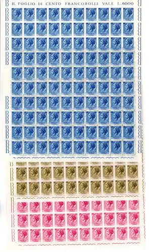 Syrakus Sterne IV - Komplette Serie 15 Werte in 100er Blättern - MNH