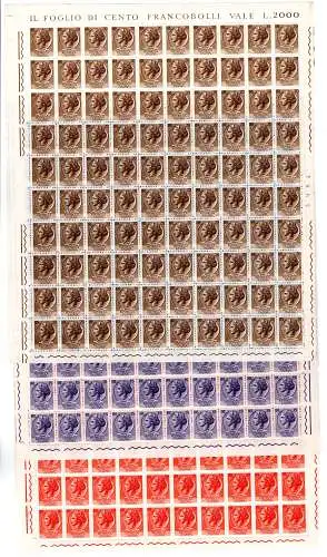 Syrakus Sterne IV - Komplette Serie 15 Werte in 100er Blättern - MNH