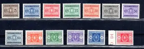 1934 Steuermarken Wappen mit Bündeln Nr. 34/46 - MNH