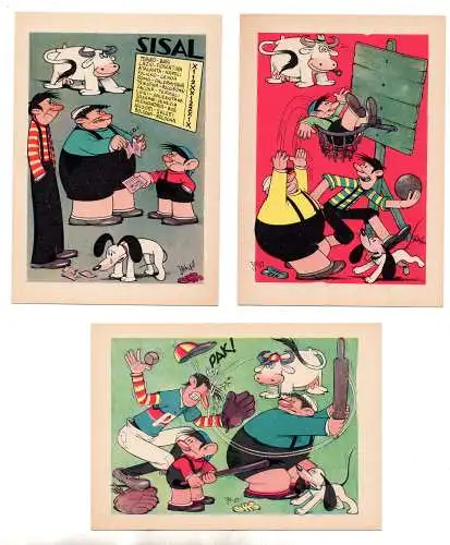 30 Postkarten Jacovitti Sport 1947 komplett mit Umschlag