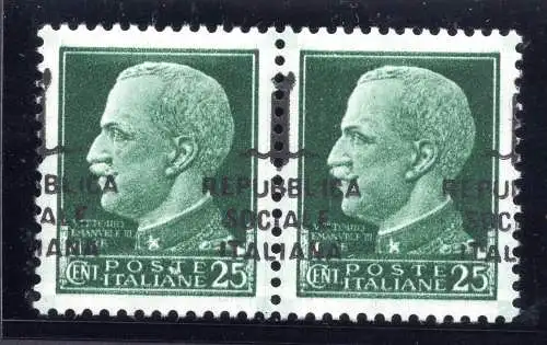 Centschelle. 25 n. 491pmg Paar Pferdeaufdruck - MNH