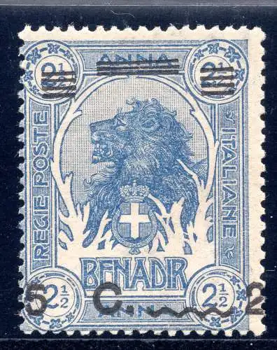 Somalia It. - Leoni Cent. 25 auf 2, 1/2 Aufdruck 5 C. 2