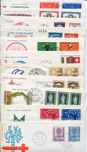 Italien FDC Venetia 1962 kompletter Jahrgang