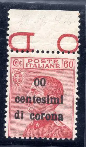 Trient und Triest - Cent. 00 auf 60 Nr. 10l Sorte - MNH