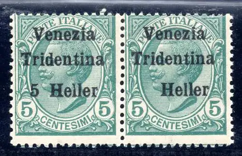 Trentino - 5 Heller auf ca. 5 Fehler ohne Ziffer 5 - MNH