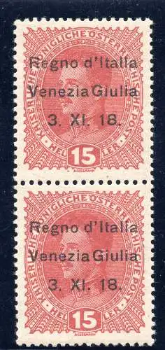 Venezia Giulia - 15 Heller Nr. 6m Fehler Italla - MNH