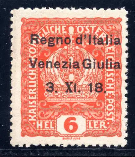 Venezia Giulia - 6 Heller Nr. 3i X anderer Schrift - MNH