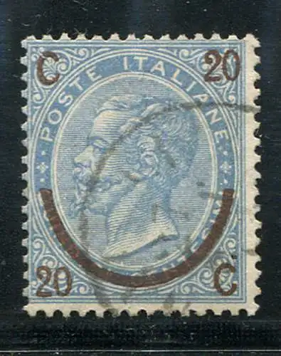 Vitt. Emanuele II. Cent. 20 auf 15 n. 24ka mit filigranen Buchstaben