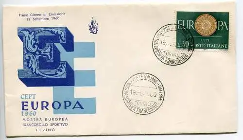 Venetia Club FDC - Sportmarkenausstellung Europa - Turin