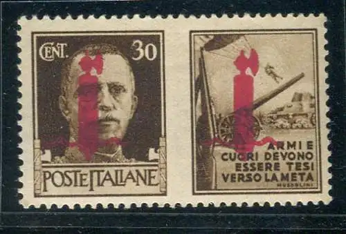 Florenz - Kriegspropaganda Cent. 30 Armee Karmin Flieder