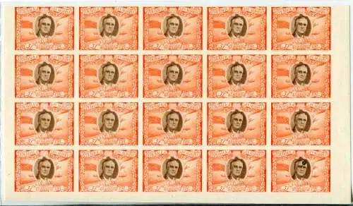 Luftpost Roosevelt Lire 31 Sortenblock