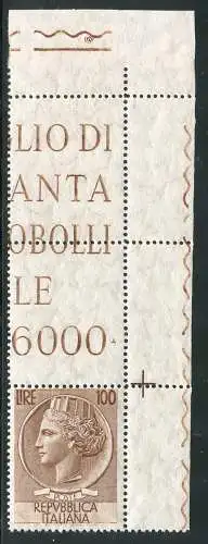 Siracusana Lire 100 stelle II dent 13,1/4 x 14 65. DX