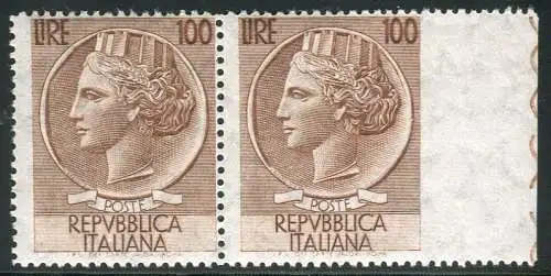 Siracusana Lire 100 stelle II dent. 13,1/4 nicht gezahnt. a DX