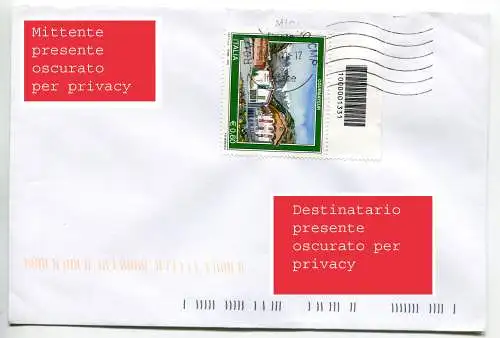 Courmayeur mit Barcode isoliert auf Umschlag