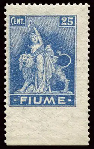 Fluss - Allegorie Cent. 25 n. B 38 (Karte B) unten ungezähnt