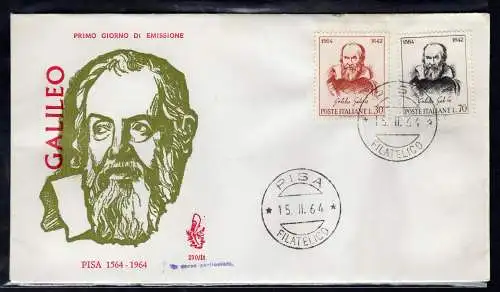 Italien FDC Venetia 1964 Galileo Galilei nicht gereist