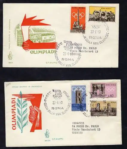 Italien FDC Venetia 1959 Preolympica nicht gereist