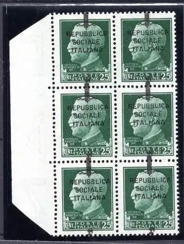 Centschelle. 25 n. 491phd Block mit sechs Sorten - MNH