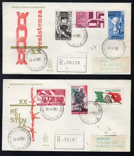 Italia Venetia 1965 XX Ann.Resistance voyata Racc. für Italien 1