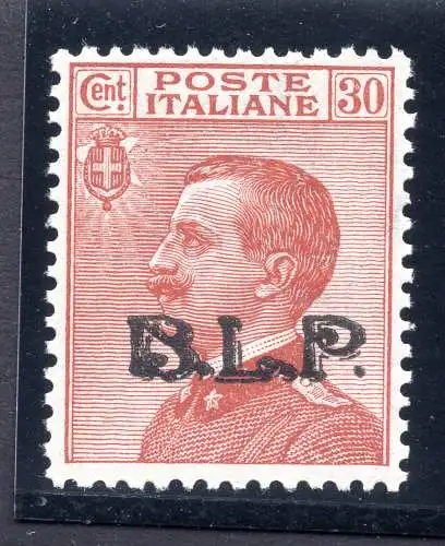 B.L.P. Michetti Cent. 30 braun orange Aufdruck III. Typ Nr. 17