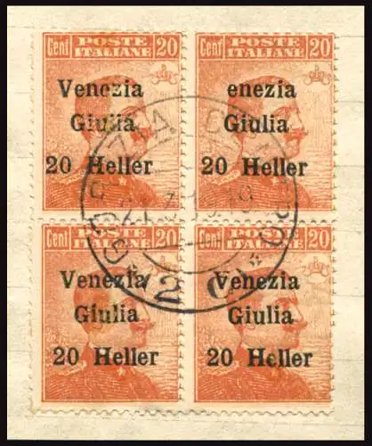 Venezia Giulia 20 Heller auf ca. 20 Nr. 31 Sorten ENEZIA