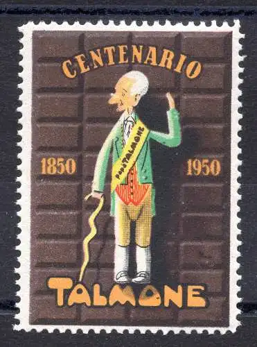 Erinnofilo centenario Talmone 1950 - Schokolade