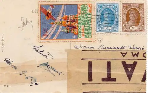 1929 Mittelmeerkreuzfahrt - Postkarte aus Odessa verschickt