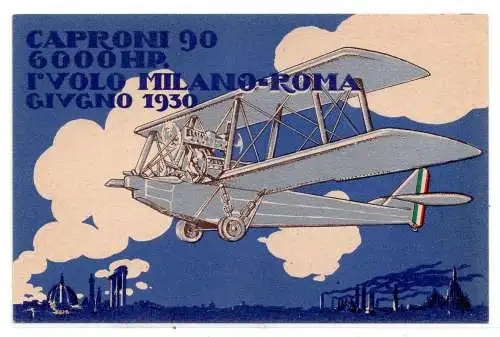 Mailand - Rom Erstflug mit Caproni Doppeldecker