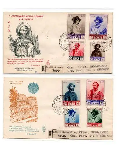 San Marino - Garibaldi auf FDC Venedig