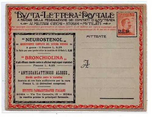 Lazio Serie 1 Neurostenol - B.L.P frankiert mit Cent. 40