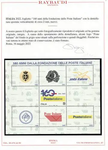 160. Poste Italiane das Zahnsortenblatt