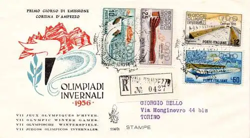 Gardinenspiele auf Umschlag FDC Venetia Racc.