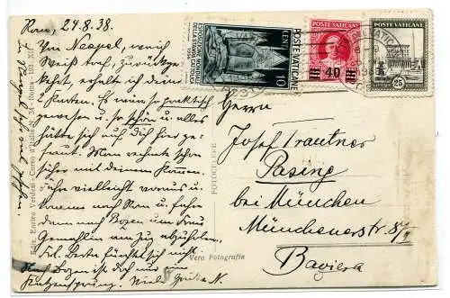 Provisoria Cent. 40 auf Postkarte nach Deutschland